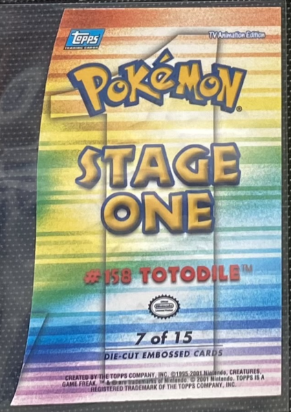 Totodile Die-Cut (7 of 15) [Topps Pokemon Johto Series 1] - for just $0.75! 