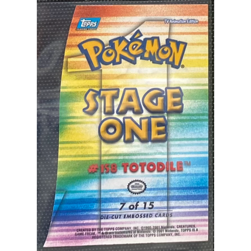 Totodile Die-Cut (7 of 15) [Topps Pokemon Johto Series 1] - Just $0.75! Shop now at Retro Gaming of Denver