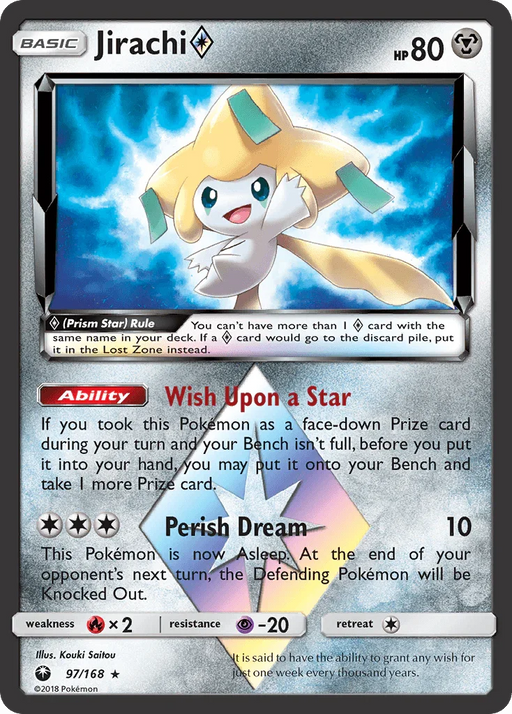 Jirachi (97/168) (Prism Star) [Sun & Moon: Celestial Storm] - for just $5.50! 