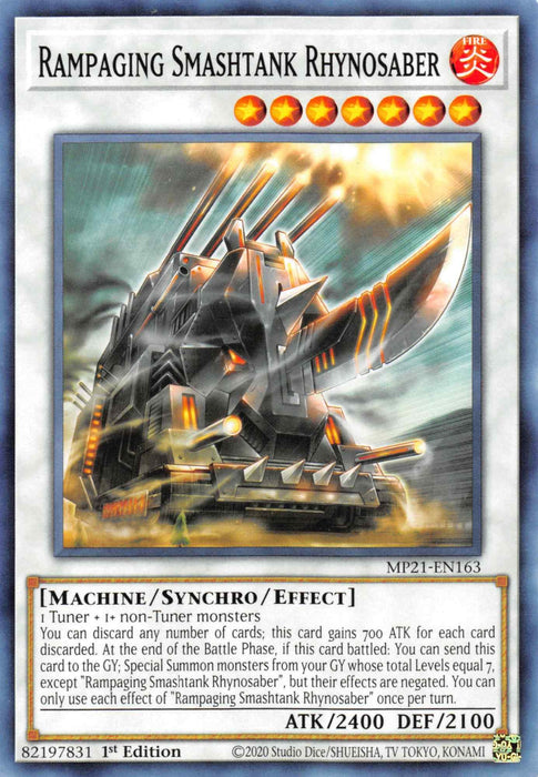 Rampaging Smashtank Rhynosaber [MP21-EN163] Common - for just $0.10! 