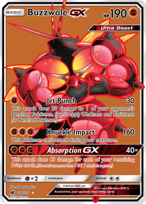 Buzzwole GX (104/111) [Sun & Moon: Crimson Invasion] - for just $3.10! 