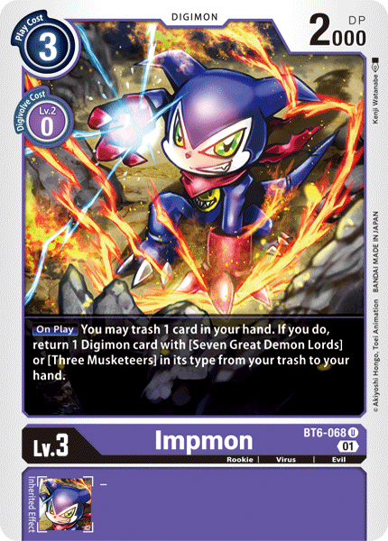 Impmon [BT6-068] [Double Diamond] - Just $0.09! Shop now at Retro Gaming of Denver