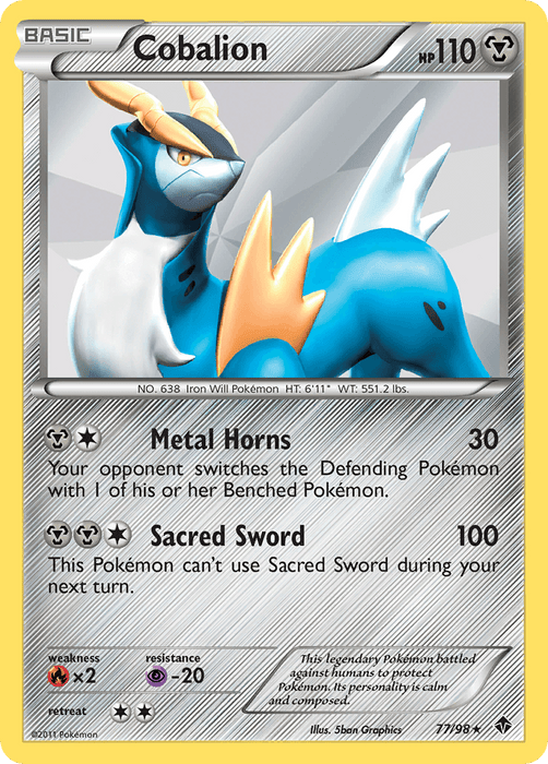 Cobalion (77/98) [Black & White: Emerging Powers] - for just $0.65! 