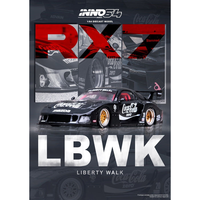 Inno64 Mazda RX-7 LBWK in Black 1:64 IN64-LBWK-RX7-01 - Just $29.99! Shop now at Retro Gaming of Denver