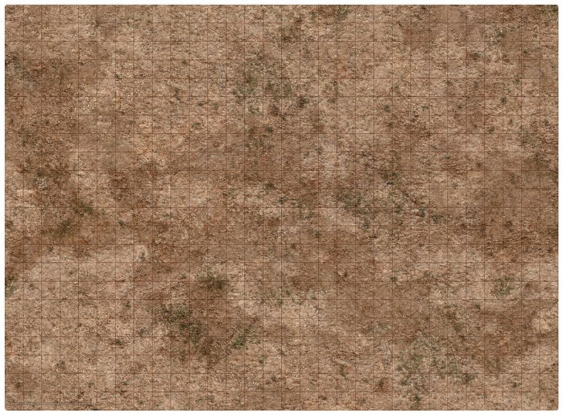 Monster Scenery: 22x30" Adventure Mat - Broken Grassland / Desert Scrubland - for just $35! 