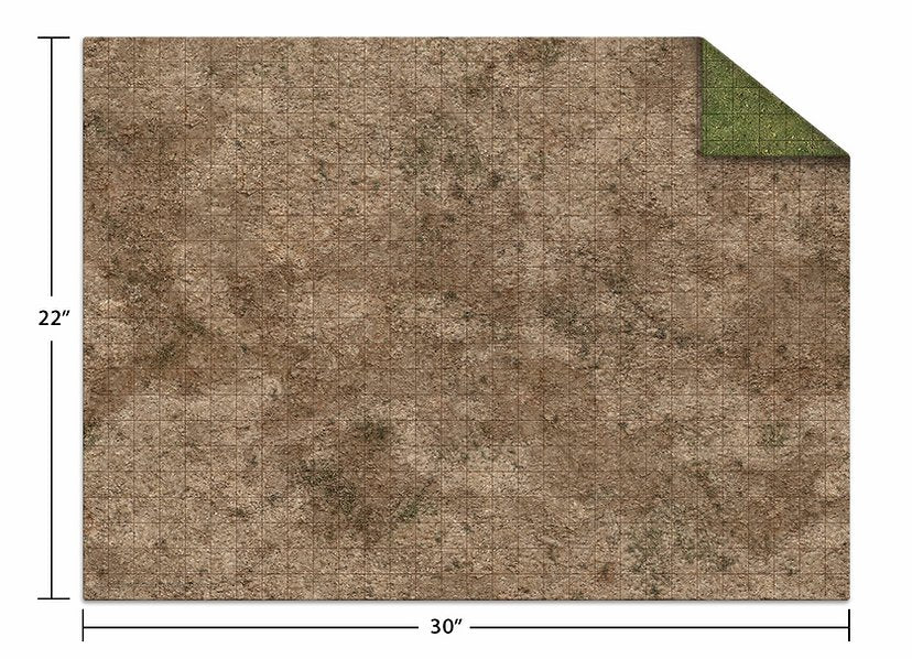 Monster Scenery: 22x30" Adventure Mat - Broken Grassland / Desert Scrubland - for just $35! 