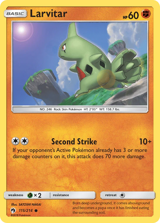 Larvitar (115/214) [Sun & Moon: Lost Thunder] - for just $0.10! 