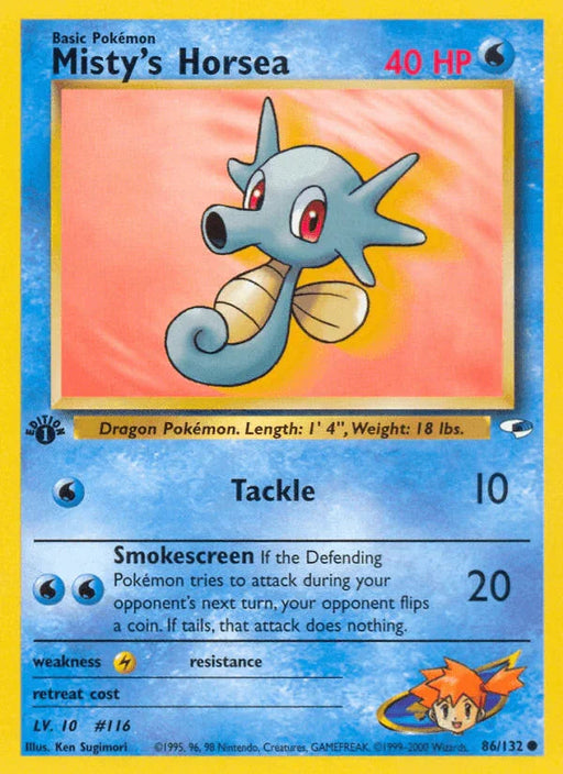 Misty's Horsea (86/132) [Gym Heroes 1st Edition] - for just $0.55! 