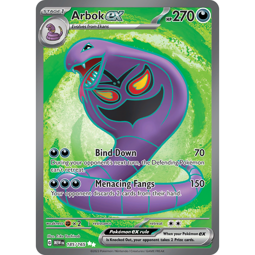 Arbok ex (185/165) [Scarlet & Violet: 151] - Just $4.55! Shop now at Retro Gaming of Denver