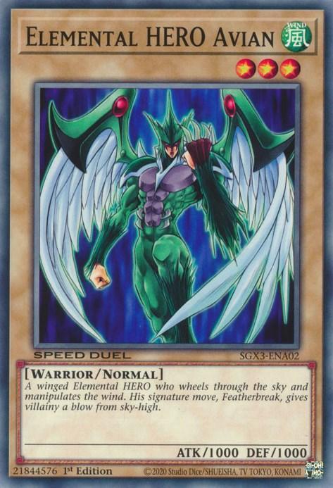 Elemental HERO Avian [SGX3-ENA02] Common - for just $0.10! 