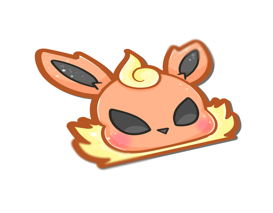 Pokemon: Flareon Eeveelution Peeker Sticker - for just $5! 