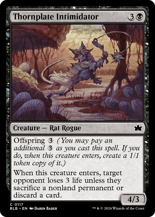 Thornplate Intimidator (BLB-117) - Bloomburrow - for just $0.02! 