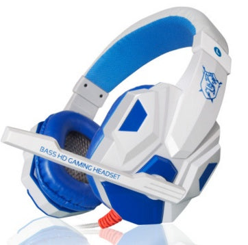Pu mind pc780 black blue head game Gaming Headset computer YY voice with Mike black blue light headphones - for just $61.58! 