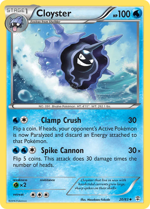 Cloyster (20/83) [XY: Generations] - for just $0.15! 