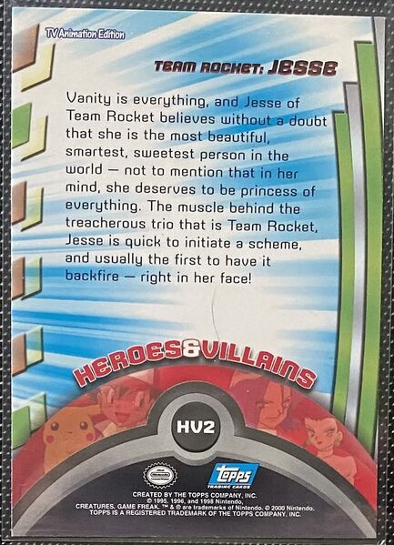 Team Rocket: Jesse Foil (HV2) [Topps TV Animation Edition Series 2] - for just $1! 