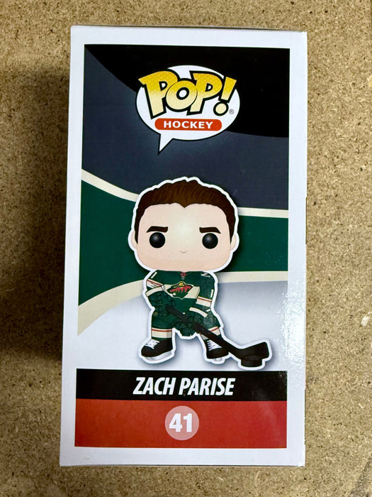 Zach Parise Signed NHL Minnesota Wild Vaulted Funko Pop! #41 With JSA COA 2018 - for just $100! 