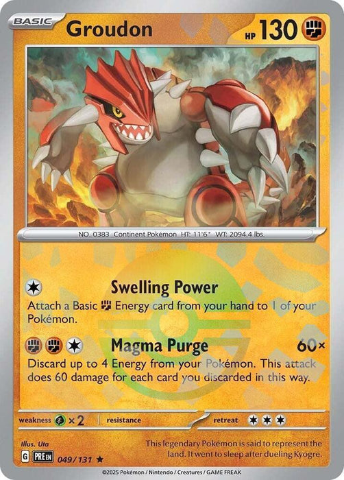 Groudon (049/131) (Poke Ball Pattern) [Scarlet & Violet: Prismatic Evolutions] - for just $0.20! 