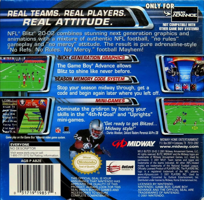 NFL Blitz 2002 – Game Boy Advance (GBA) - for just $7.99! 