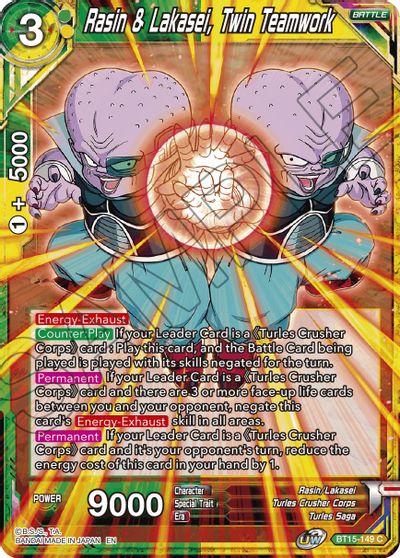 Rasin & Lakasei, Twin Teamwork (BT15-149) [Saiyan Showdown] - for just $0.10! 