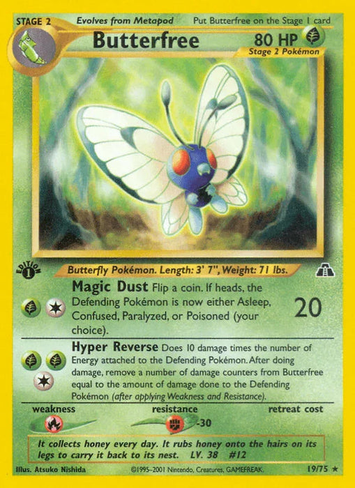 Butterfree (19/75) [Neo Discovery 1st Edition] - for just $6.20! 