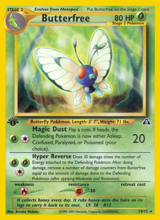 Butterfree (19/75) [Neo Discovery 1st Edition] - Just $5.40! Shop now at Retro Gaming of Denver