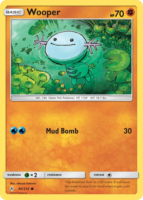 Wooper (96/214) [Sun & Moon: Unbroken Bonds] - for just $0.15! 