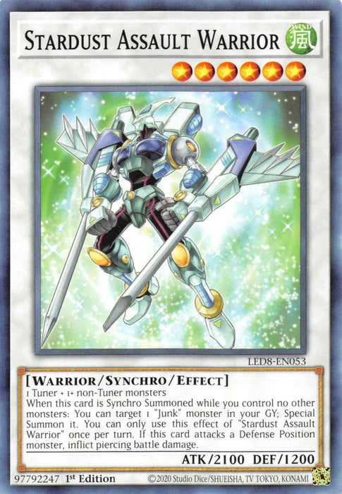 Stardust Assault Warrior [LED8-EN053] Common - for just $0.10! 