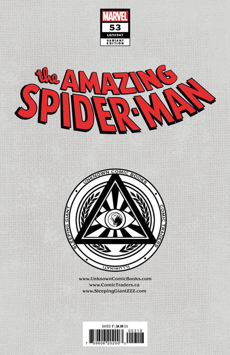 Amazing Spider-Man #53 Unknown Comics Derrick Chew Exclusive  Var (07/10/2024) - for just $10! 