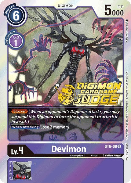 Devimon [ST6-08] (Judge Pack 1) [Starter Deck: Venomous Violet] - Just $0.20! Shop now at Retro Gaming of Denver