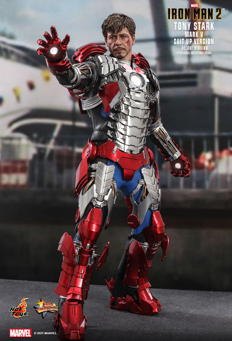 Tony Stark (Mark V Suit Up Version) Deluxe Marvel Sixth Scale Figure by Hot Toys - for just $500! 