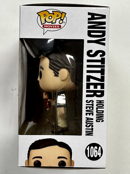 Funko Pop! Movies Andy Stitzer Holding Steve Austin Chase #1064 The 40 Year Old Virgin 2020 - for just $20! 