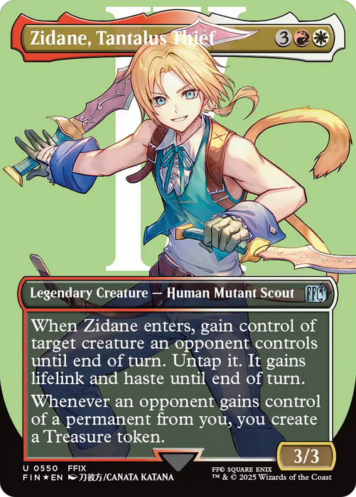 Zidane, Tantalus Thief (FIN-550) - FINAL FANTASY (Borderless) Foil - for just $0.80! 
