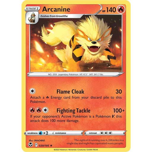 Arcanine (020/195) [Sword & Shield: Silver Tempest] - Just $0.05! Shop now at Retro Gaming of Denver