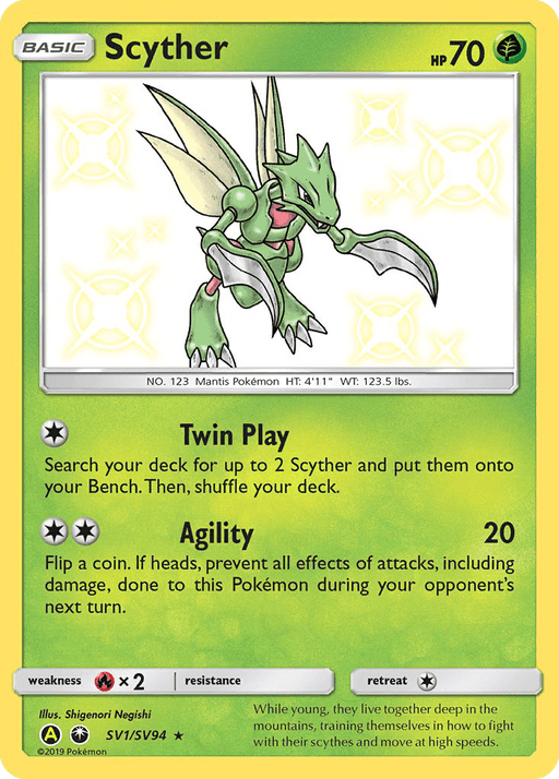 Scyther (SV1/SV94) [Sun & Moon: Hidden Fates - Shiny Vault] - for just $2.45! 