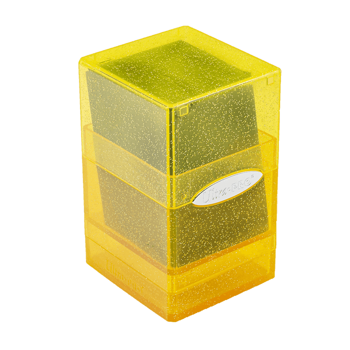 Ultra PRO: Satin Tower - Glitter Yellow - for just $0! 