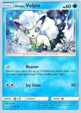 Alolan Vulpix (21/145) (Ice Path FTW - Zachary Bokhari) [World Championships 2017] - Just $0.65! Shop now at Retro Gaming of Denver