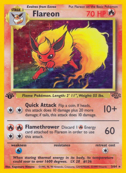 Flareon (3/64) [Jungle 1st Edition] - for just $61.70! 