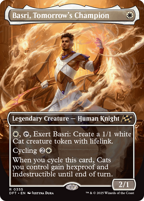 Basri, Tomorrow's Champion (DFT-355) - Aetherdrift (Borderless) Foil - for just $0.09! 