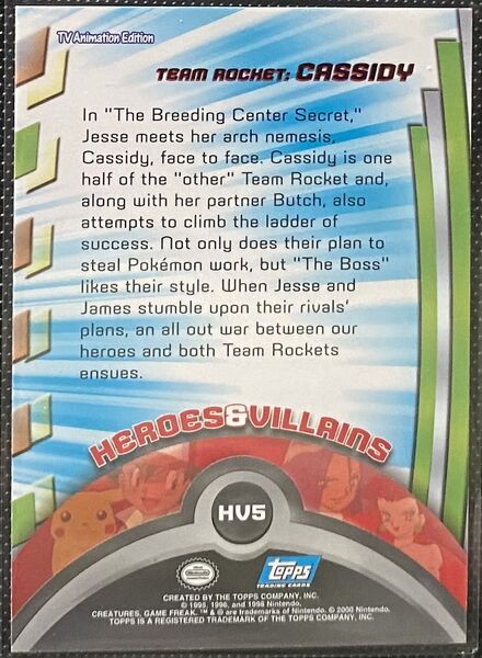 Team Rocket: Cassidy (HV5) [Topps TV Animation Edition Series 2] - for just $1! 