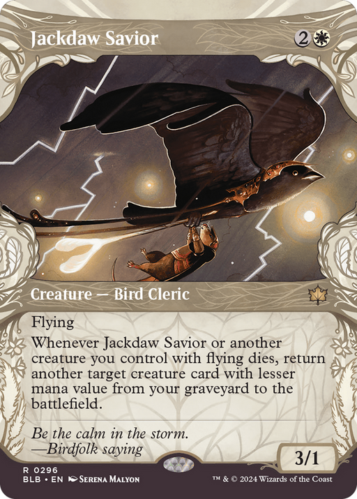 Jackdaw Savior (BLB-296) - Bloomburrow: (Showcase) (Borderless) - for just $0.13! 