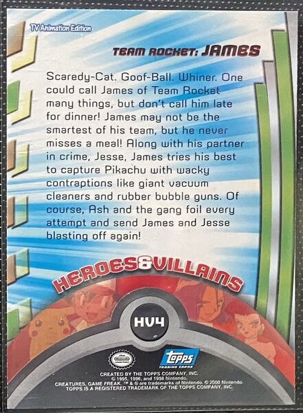 James Foil (HV4) [Topps TV Animation Edition Series 2] - for just $3! 