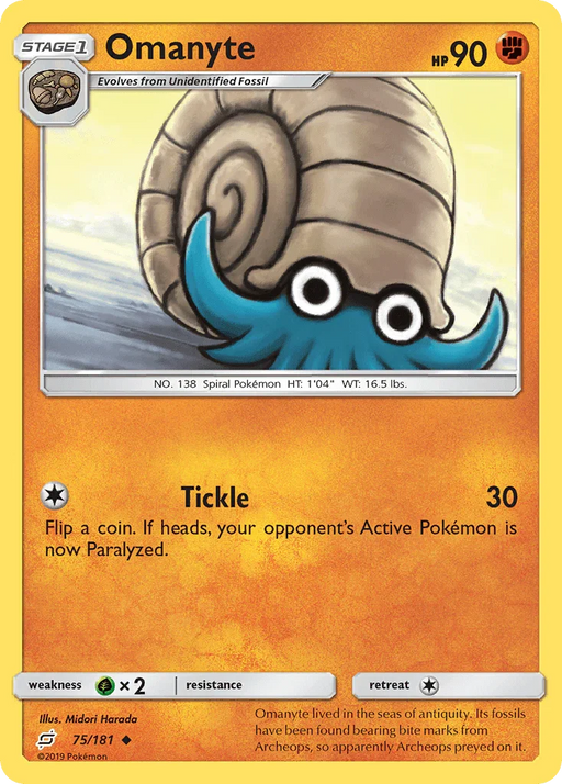 Omanyte (75/181) [Sun & Moon: Team Up] - for just $0.15! 