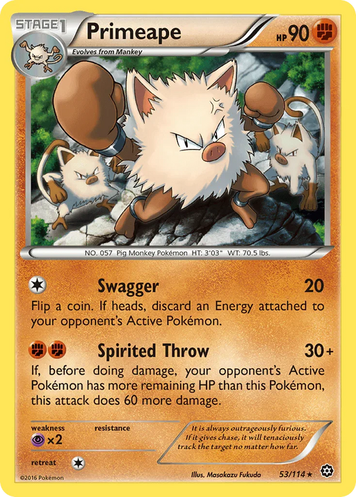 Primeape (53/114) [XY: Steam Siege] - for just $0.15! 