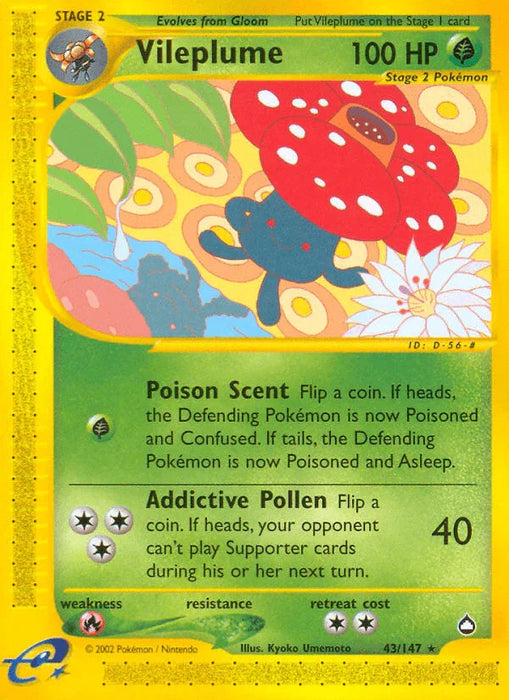 Vileplume (43/147) [Aquapolis] - for just $6.75! 