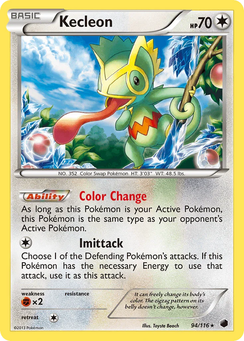 Kecleon (94/116) [Black & White: Plasma Freeze] - for just $0.50! 