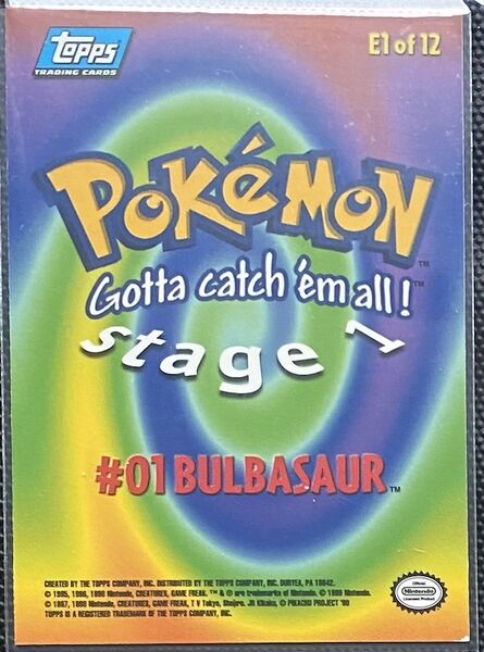 Bulbasaur (E1) [Topps Pokemon the First Movie (First Print)] - for just $1! 