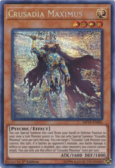Crusadia Maximus [MP19-EN081] Prismatic Secret Rare - for just $0.15! 