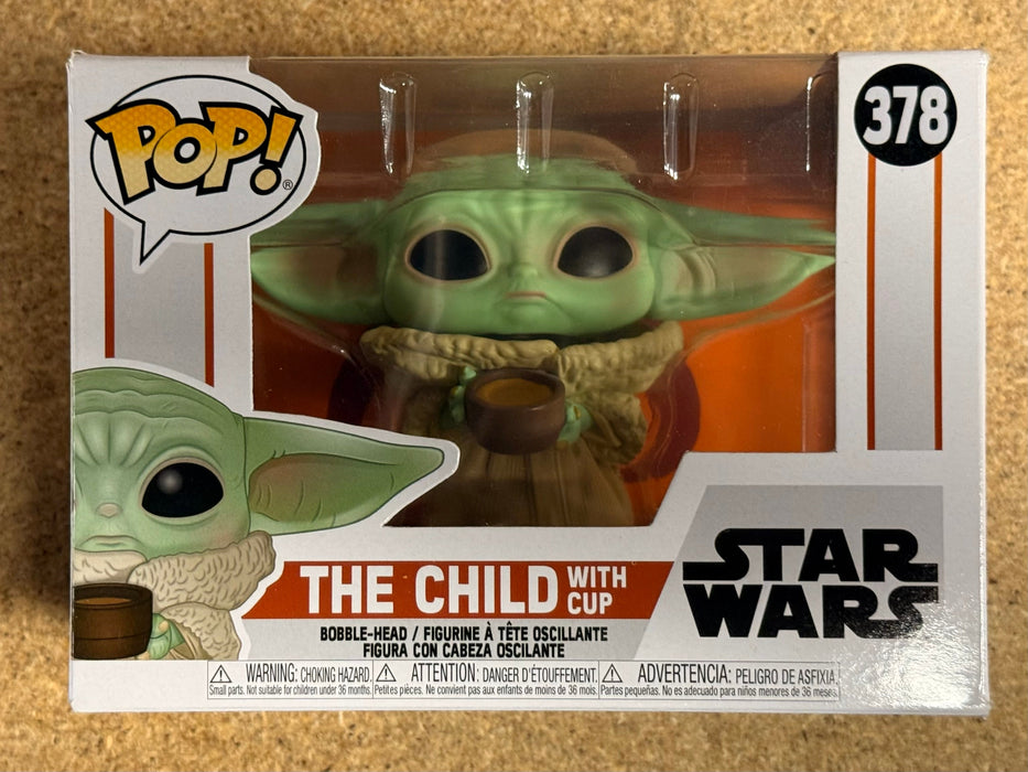 Funko Pop! Star Wars Grogu With Cup #378 Mandalorian 2020 Baby Yoda Child - for just $8! 