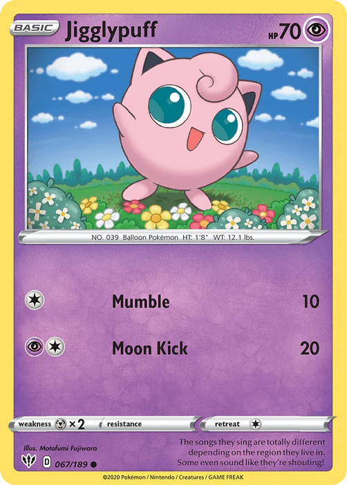 Jigglypuff (067/189) [Sword & Shield: Darkness Ablaze] - for just $0.10! 