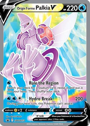 Origin Forme Palkia V SWSH253/307 - SWSH Sword & Shield Promo Cards Holofoil - for just $1.47! 